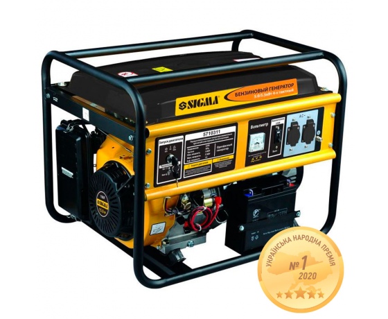 Фото 2 - Генератор бензиновый 5.0/5.5кВт 4-х тактный электрозапуск SIGMA (5710311)