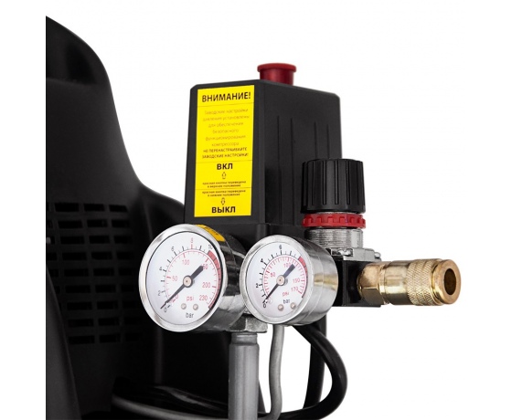 Фото 7 - Компрессор одноцилиндровый безмасляный 1.5кВт 196л/мин 8бар 24л SIGMA (7042111)