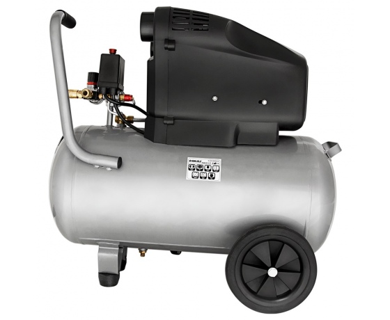 Фото 4 - Компрессор двухцилиндровый безмасляный 2.2кВт 365л/мин 8бар 50л (2 крана) SIGMA (7042311)