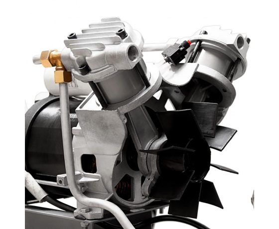 Фото 9 - Компрессор двухцилиндровый безмасляный 2.2кВт 365л/мин 8бар 50л (2 крана) SIGMA (7042311)