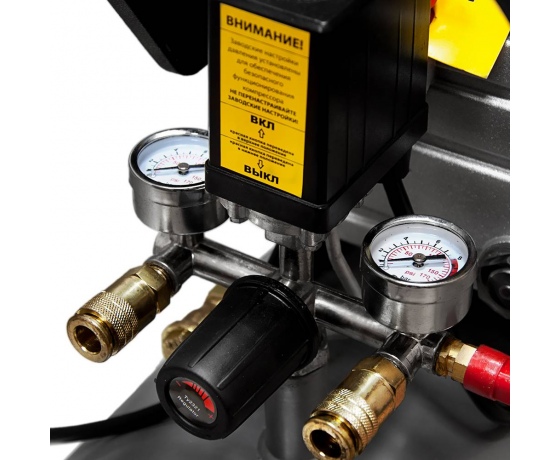 Фото 7 - Компрессор одноцилиндровый 1.8кВт 230л/мин 8бар 50л (2 крана) SIGMA (7043141)