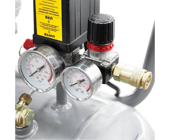 Фото 8 - Компрессор двухцилиндровый 2.2кВт 412л/мин 8бар 50л SIGMA (7043711)