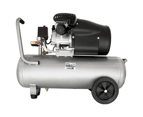 Фото 4 - Компрессор двухцилиндровый 2.5кВт 455л/мин 10бар 50л (2 крана) SIGMA (7043721)