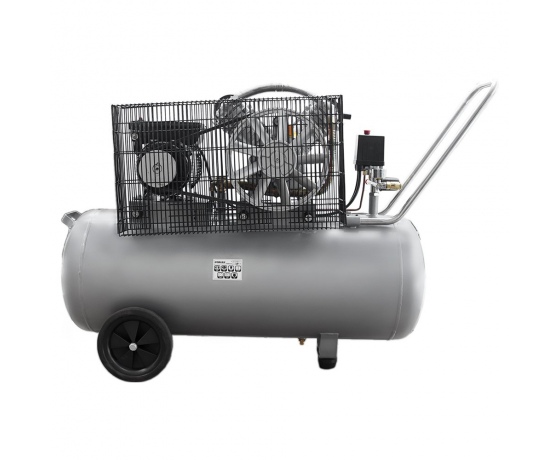 Фото 4 - Компрессор двухцилиндровый ременной 2.5кВт 396л/мин 10бар 100л (2 крана) SIGMA (7044151)