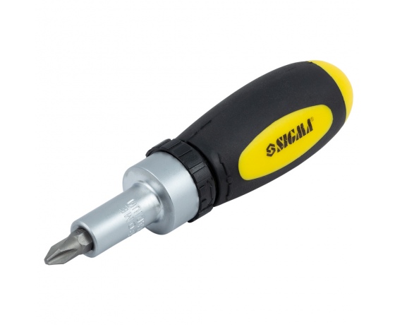 Фото 4 - Отвертка с реверсом + насадки торцевые и биты 36шт CrV (кейс) SIGMA (4002511)