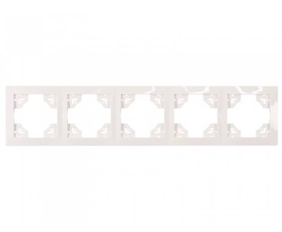 Фото 2 - Рамка 5-я горизонтальная Luxel BRAVO (5025) белая