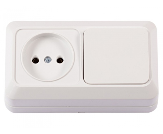 Фото 2 - Блок розетка   выключатель Luxel OPERA (2032)
