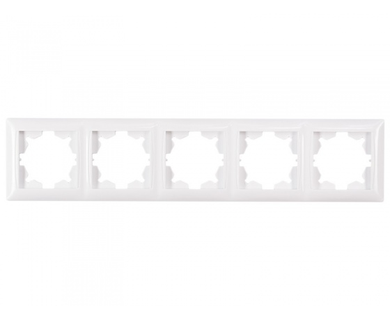 Фото 2 - Рамка 5-я горизонтальная Luxel PRIMERA (3025) белая