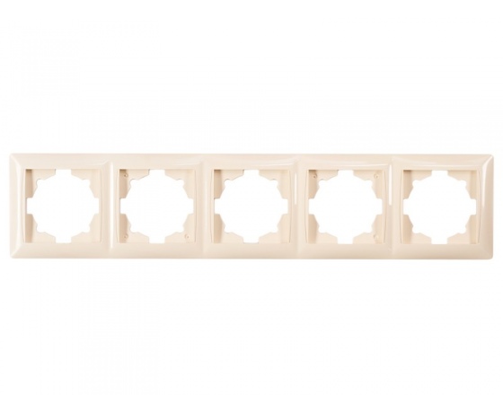Фото 2 - Рамка 5-я горизонтальная Luxel PRIMERA (3325) кремовая