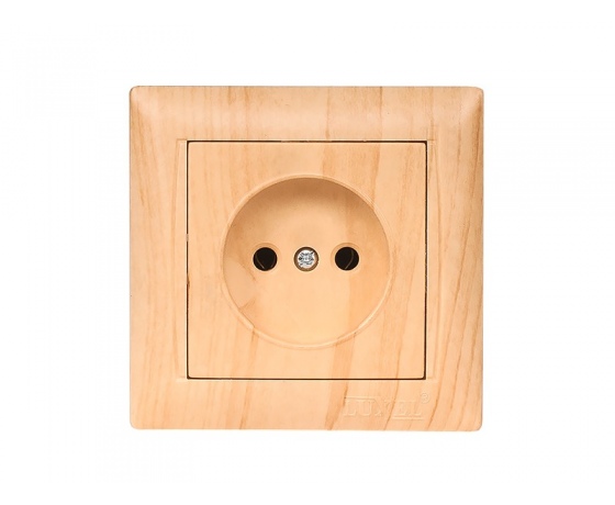 Фото 2 - Розетка одинарная Luxel PRIMERA (3801) сосна