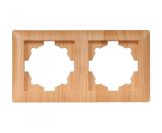 Фото 2 - Рамка 2-я горизонтальная Luxel PRIMERA (3822) сосна