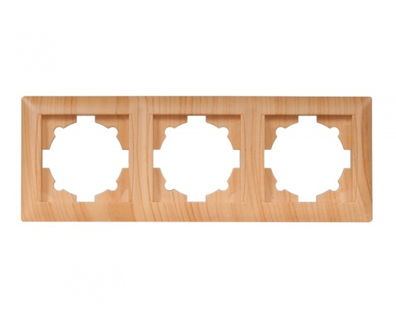 Фото 2 - Рамка 3-я горизонтальная Luxel PRIMERA (3823) сосна