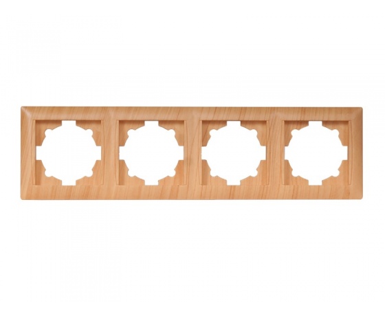 Фото 2 - Рамка 4-я горизонтальная Luxel PRIMERA (3824) сосна