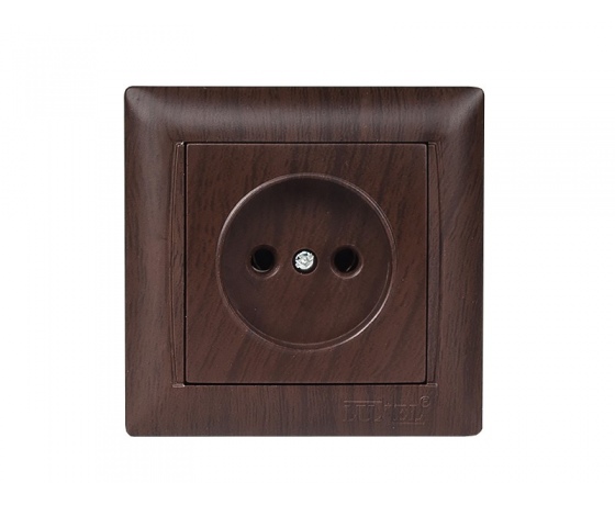 Фото 2 - Розетка одинарная Luxel PRIMERA (3901) вишневая