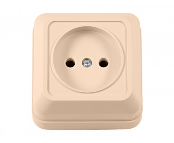 Фото 2 - Наружная Розетка Luxel OPERA (2301) кремовая