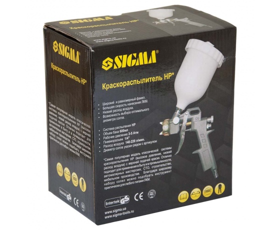 Фото 8 - Краскораспылитель HP Ø1.4мм с в/б (пласт) SIGMA (6811101)