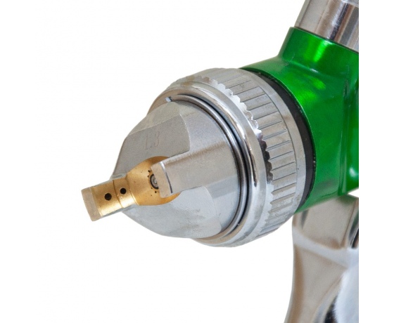 Фото 5 - Краскораспылитель HVLP Ø1.3+1.7 с в/б (зеленый) SIGMA (6812121)