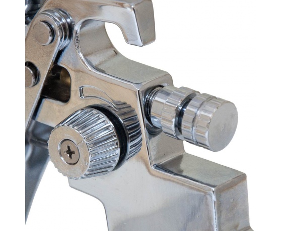 Фото 5 - Краскораспылитель HVLP Ø1.3+1.8 (хром) с в/б (пласт) SIGMA (6812151)