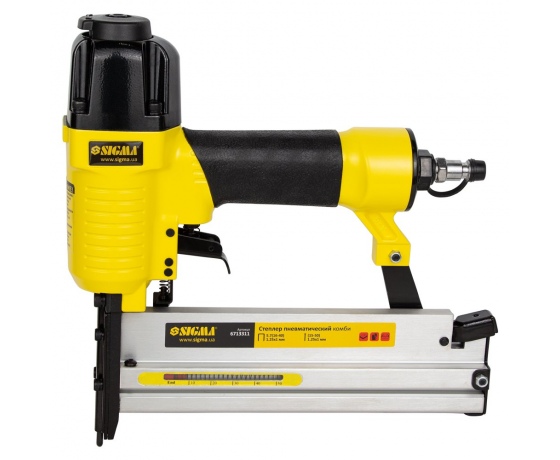 Фото 2 - Степлер пневматический комбинированный (скоба 5.7(16-40)1.25×1; гвоздь (15-50)1.25×1) SIGMA (6713311)