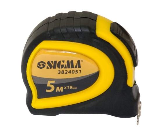 Фото 4 - Рулетка магнитная обрезиненная с автостопом 5м×19мм SIGMA (3824051)