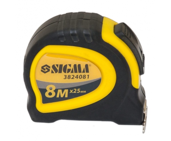 Фото 4 - Рулетка магнитная обрезиненная с автостопом 8м×25мм SIGMA (3824081)