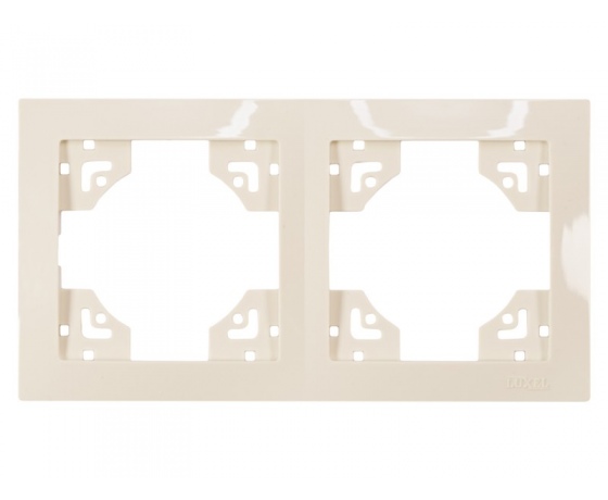 Фото 2 - Рамка 2-я горизонтальная Luxel BRAVO (5322) кремовая