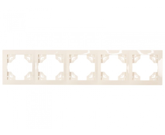 Фото 2 - Рамка 5-я горизонтальная Luxel BRAVO (5325) кремовая