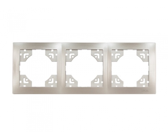 Фото 2 - Рамка 3-я горизонтальная Luxel BRAVO (5423) антрацитовая