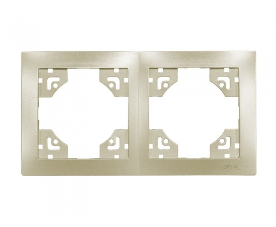 Фото 2 - Рамка 2-я горизонтальная Luxel BRAVO (5622) платиновая