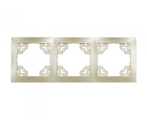 Фото 2 - Рамка 3-я горизонтальная Luxel BRAVO (5623) платиновая