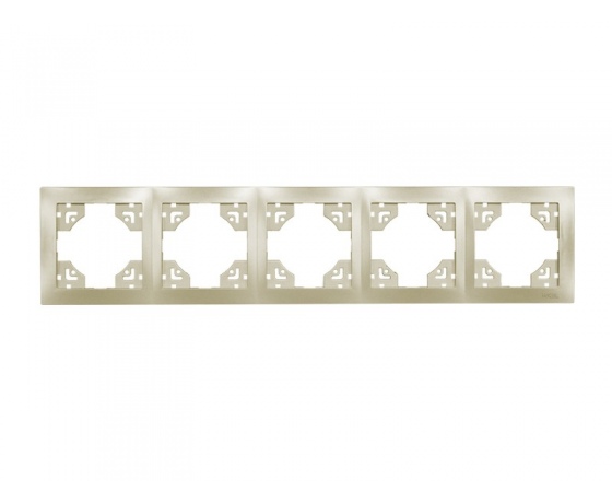 Фото 2 - Рамка 5-я горизонтальная Luxel BRAVO (5625) платиновая