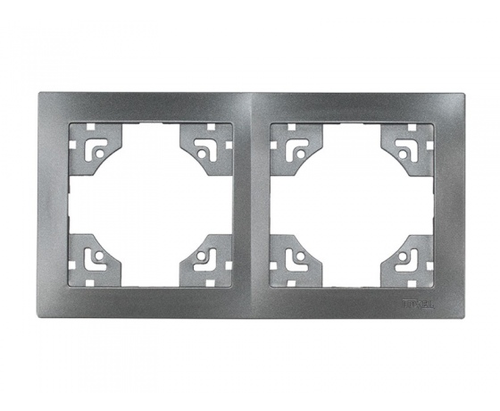 Фото 2 - Рамка 2-я горизонтальная Luxel BRAVO (5722) графитовая