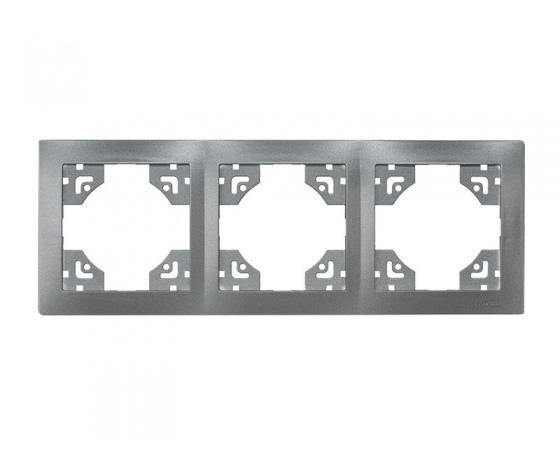 Фото 2 - Рамка 3-я горизонтальная Luxel BRAVO (5723) графитовая