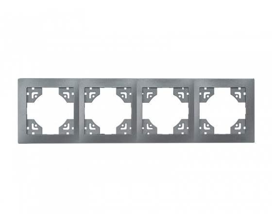 Фото 2 - Рамка 4-я горизонтальная Luxel BRAVO (5724) графитовая