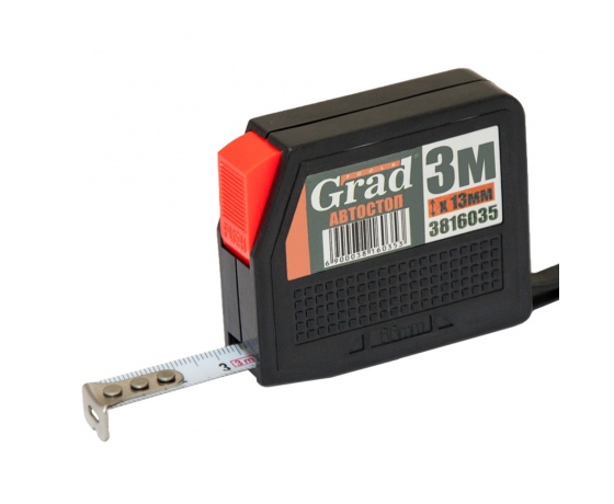Фото 2 - Рулетка с автостопом 3м×13мм GRAD (3816035)