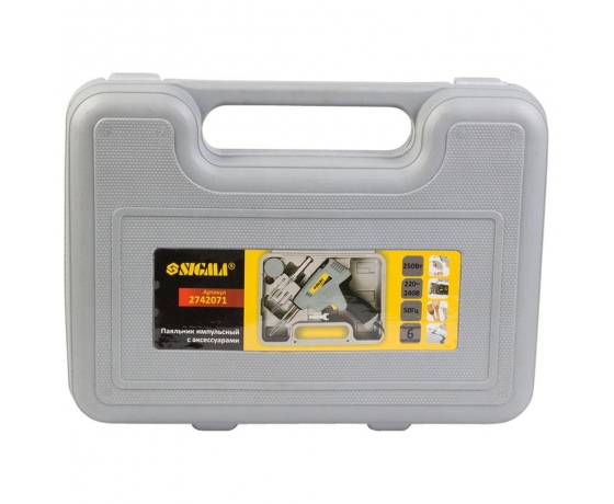 Фото 9 - Паяльник импульсный 250Вт 3-режима + аксессуары 6шт кейс SIGMA (2742071)