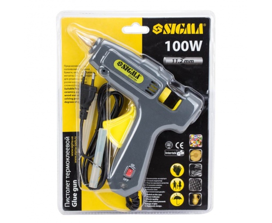 Фото 7 - Пистолет термоклеевой с выключателем Ø11.2мм 100Вт SIGMA (2721101)