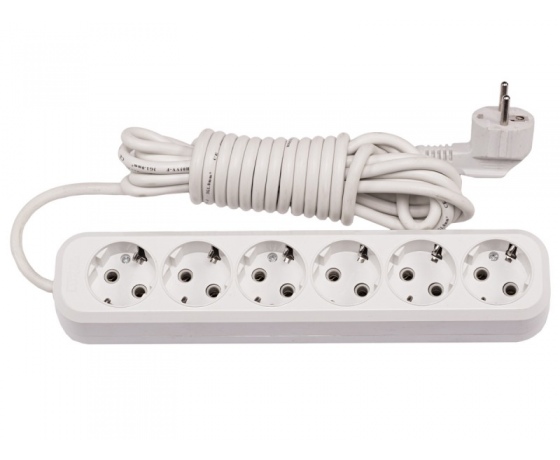 Фото 2 - Сетевой удлинитель Luxel 6 розеток 5М с заземлением (7185)