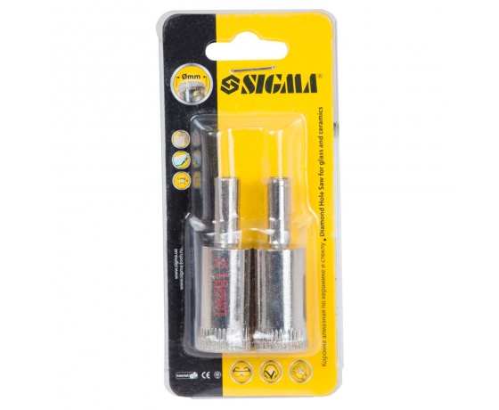 Фото 3 - Коронки алмазные по керамике и стеклу Ø16мм SIGMA (1541161)