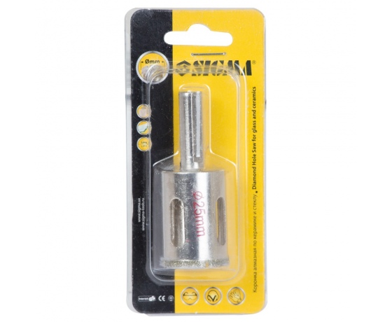 Фото 3 - Коронки алмазные по керамике и стеклу Ø25мм SIGMA (1541251)