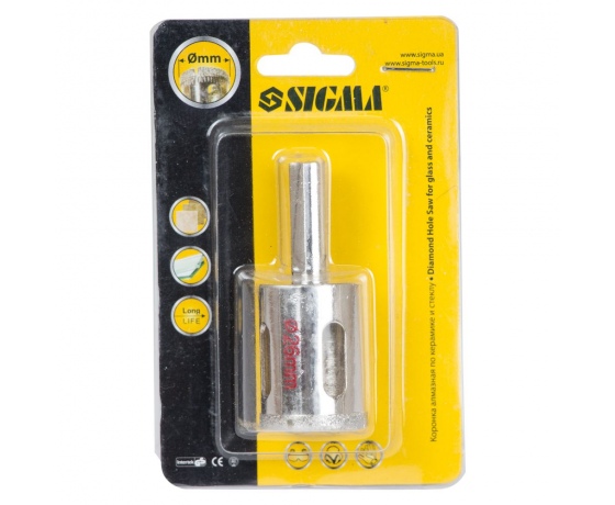 Фото 3 - Коронки алмазные по керамике и стеклу Ø26мм SIGMA (1541261)