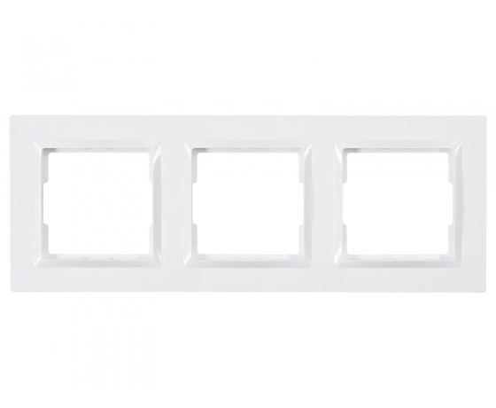 Фото 2 - Рамка 3-я горизонтальная Luxel JAZZ (9023) белая