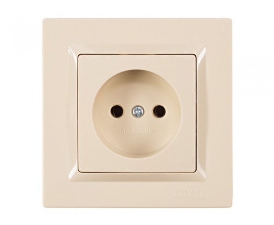 Фото 2 - Розетка одинарная Luxel JAZZ (9301) кремовая