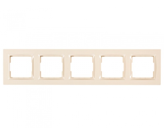 Фото 2 - Рамка 5-я горизонтальная Luxel JAZZ (9325) кремовая