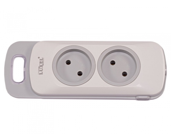 Фото 2 - Колодка Luxel Nota 2 розетки без заземления (4101)