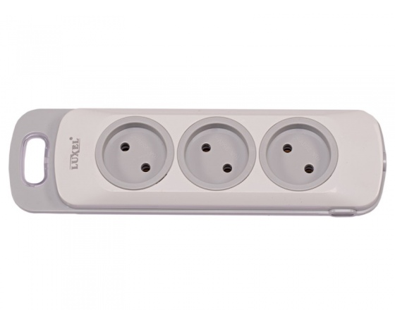 Фото 2 - Колодка Luxel Nota 3 розетки без заземления (4121)