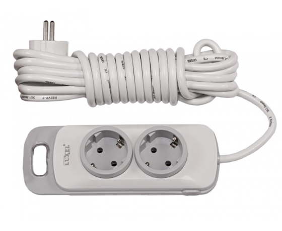 Фото 2 - Сетевой удлинитель Luxel Nota 2 розетки 3М с заземлением (4113)