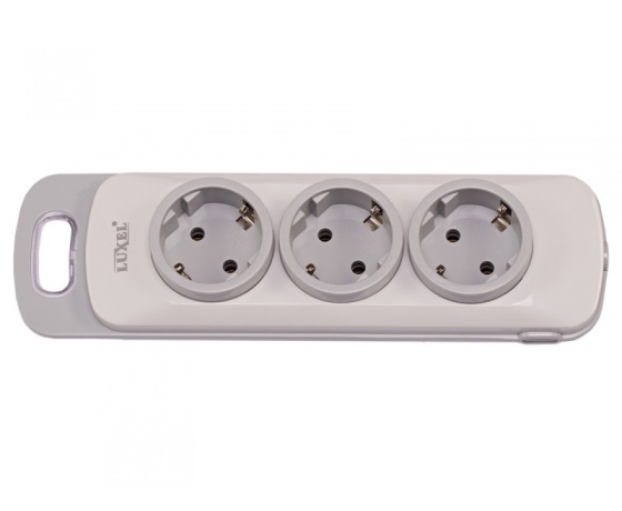 Фото 2 - Колодка Luxel Nota 3 розетки с  заземлением (4131)