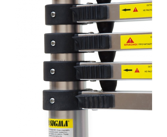 Фото 8 - Лестница телескопическая 9 ступенек 2.9м SIGMA (5033334)
