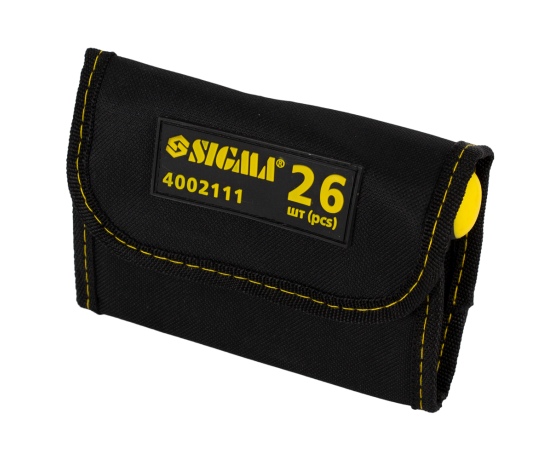 Фото 5 - Отвертка + биты 18шт + насадки торцевые 6шт CrV SIGMA (4002111)